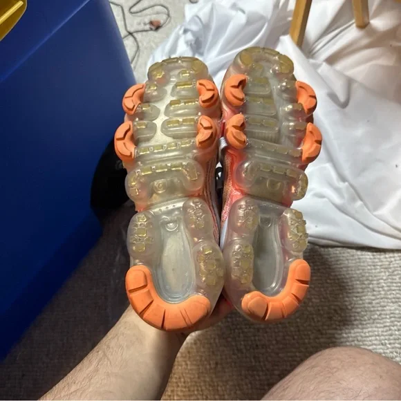 Nike Air Vapormax Flyknit 3 Hydrogen Blue Volt Women Size 7 AJ6910-401) - Picture 3 of 7